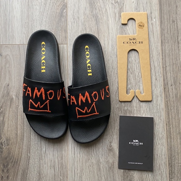 NWT Men’s Coach X Jean Michel Basquiat Famous Slides 8 - Picture 5 of 11